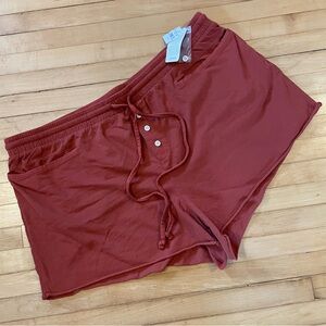 AERIE NWT Knit Boxer Lounge Sleep Shorts Pockets Drawstring Waist Cotton Modal